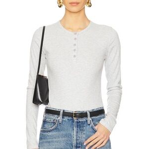 WeWoreWhat Gray‎ Long Sleeve Henley Bodysuits Size S